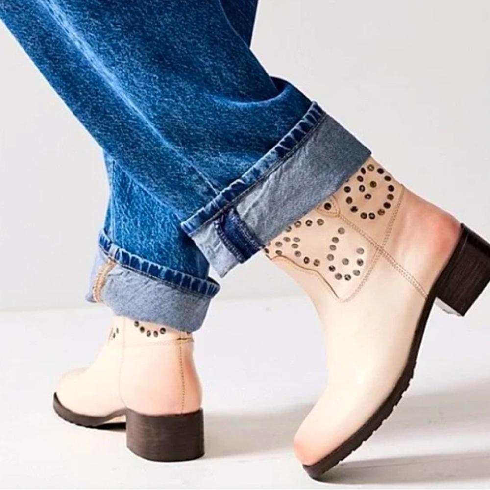 Free People Harmony Pink Studded Western Bootie